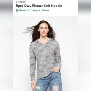 CHASER from stitch fix Rpet Cozy Pintuck Knit Hoodie size